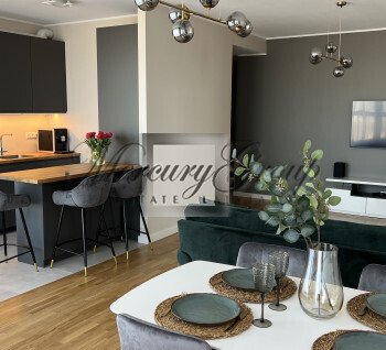 Modern apartment with panoramic views in the Skanstes virsotnes project