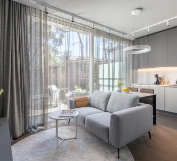 Designer one-bedroom apartment in the heart of Jurmala