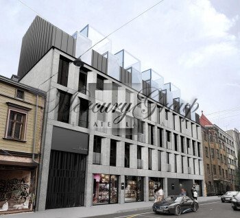 Commercial premises in new project in the center of Riga for rent