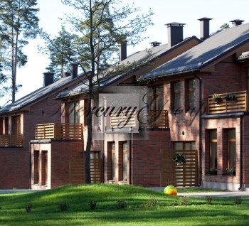 For rent is offered row house in private village.