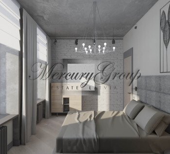 Spacious 3-room apartment with grey finish in the premium project StokholmasHaus26, Mežaparks