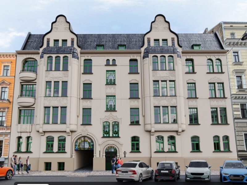 Izsmalcināts jūgendstila projekts Rīgas centrā. Nr. 1